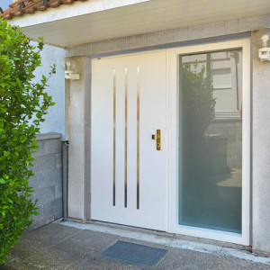 ADLO - Thermo-Au�enraumt�r TEJEN, Leistenausf�hrung atyp., seitliches Fixteil, 175cm x 205cm