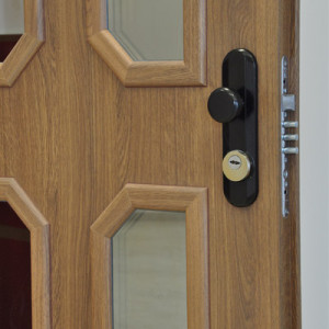 ADLO - Sicherheitst�r Teduo, verglast, Thermo f�r den Au�enbereich, Thermo Dreifach-Sicherheitspanzer-glas P421