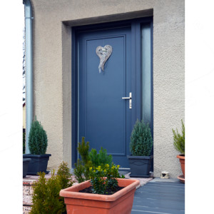 ADLO - Thermo-Au�enraumt�r ARDEN, Leistenausf�hrung L-100, abgerundete Leisten, spritzlakiert RAL, seitlicher Fixteil