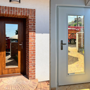ADLO � Thermohaust�r TEDUO, Verglasung PS100, zweifarbige Oberfl�chenkombination,, Panzerglass P5A Stopsol � bronzefarben