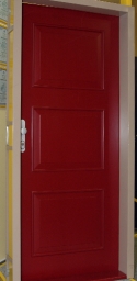 Sicherheitstür TEDUO, Oberfläche RAL 3004, Kassetten color K200 