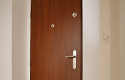 ADLO - Sicherheitstür ADUO, Design glatt, ADLO Sicherheitshebel mit Beschlag Lara Nickel Satin