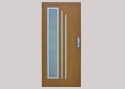 Verglast, PS 370, Glas Matelux, LP-Edelstahl, Oberfläche G-173, Oberfläche der Bänder RAL9003, THERMO