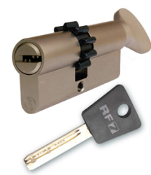 Resist RF7 Sicherheitszylinder, mit Widerhaken, 95mm/30xT65 Olive, 5 Schlssel.