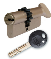 Resist Qclass Sicherheitszylinder, mit Widerhaken, 85mm/30xT55 Olive, 5 Schlssel.