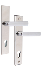 Sicherheitsbeschlag Rostex T807, Quadratisch, Chrom Edelstahl, Griff - Griff