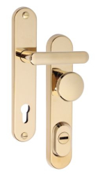 Sicherheitsbeschlag Rostex R1, Rund, Titan glnzend, Griff - Kugel