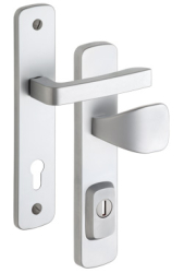 Schutzbeschlag Rostex R1, Astra, Edelstahl matt, Drcker - Quadratischer Drcker