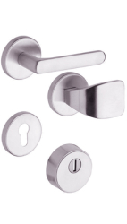Sicherheitsrosettenbeschlag Rostex R1/S MT finish, Rund, Edelstahl matt, fr Serie Elite und Termo