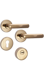 Sicherheitsrosettenbeschlag Rostex R4/S MT finish, Rund, Titan glnzend, fr Serie Elite und Termo