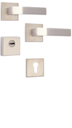 Sicherheits-Rosettenbeschlag Rostex R4/H MT Finish, Quadratisch, Edelstahl matt, fr Serie Elite und Termo