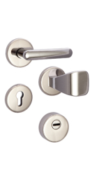 Sicherheitsrosettenbeschlag Rostex R1/S, rund, Chrom Edelstahl, fr Economy-Serie