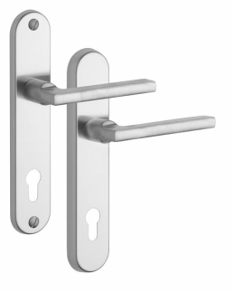 Schutzbeschlag Rostex T807, Rund, Edelstahl matt, Dr�cker - Dr�cker