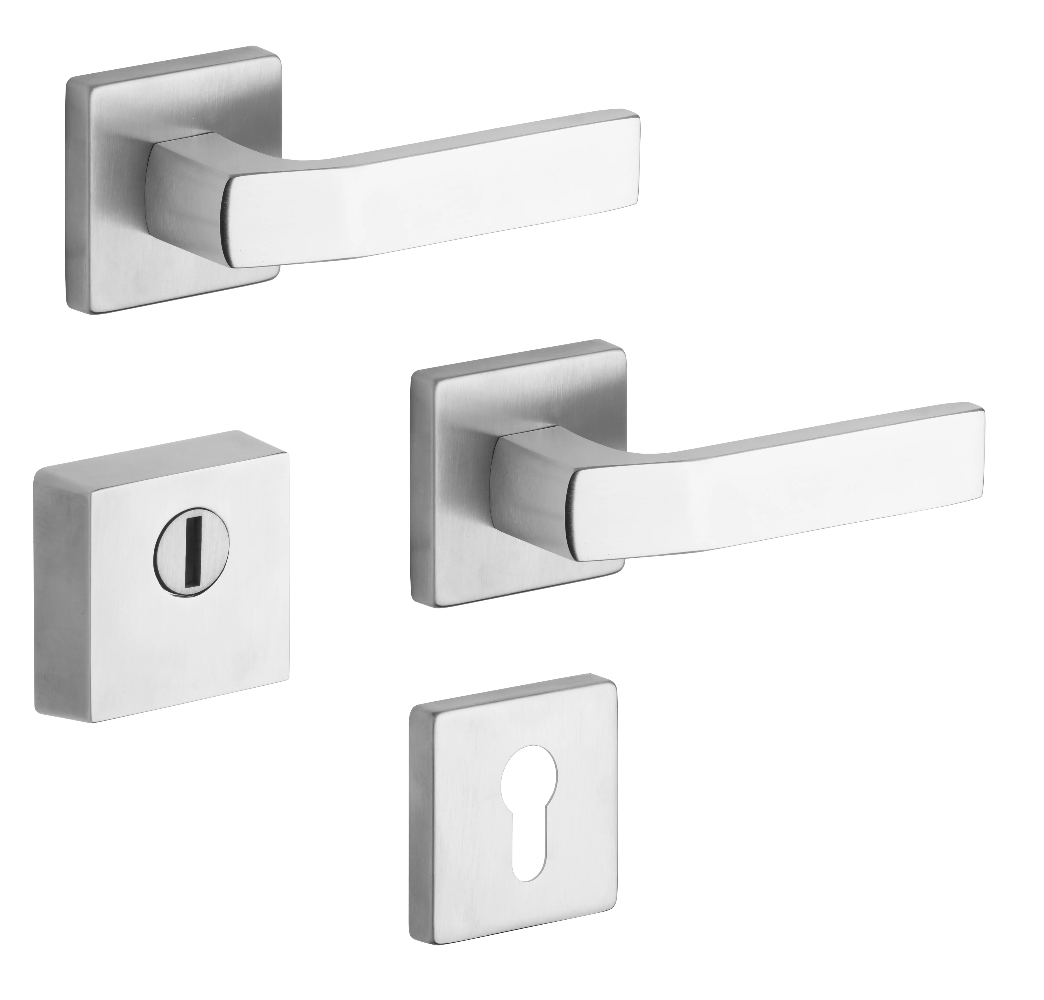 Sicherheits-Rosettenbeschlag Rostex R4/H, eckig, Edelstahl matt, f�r Serie Economy