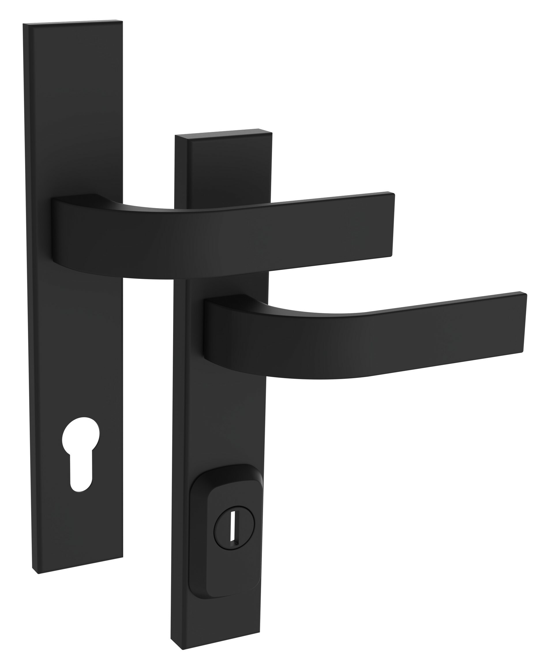 Schutzbeschlag Rostex RN4 Fond, Quadratisch, Schwarz matt, Luminogr�n, Dr�cker - Dr�cker