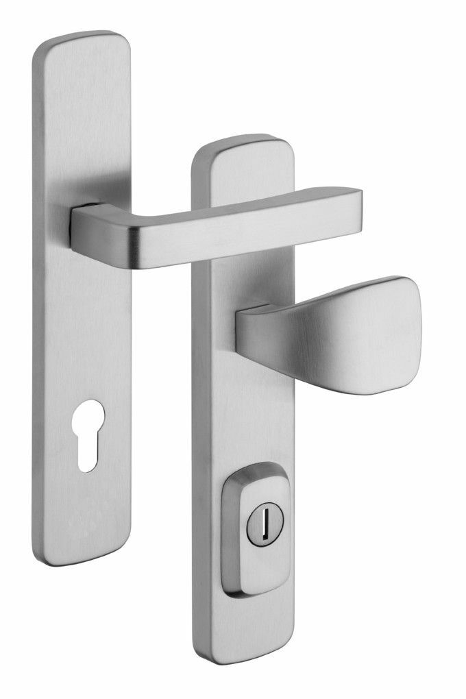 Schutzbeschlag Rostex RX1 Astra RC4, EL 72mm, Edelstahl matt, Dr�cker - Quadratischer Dr�cker
